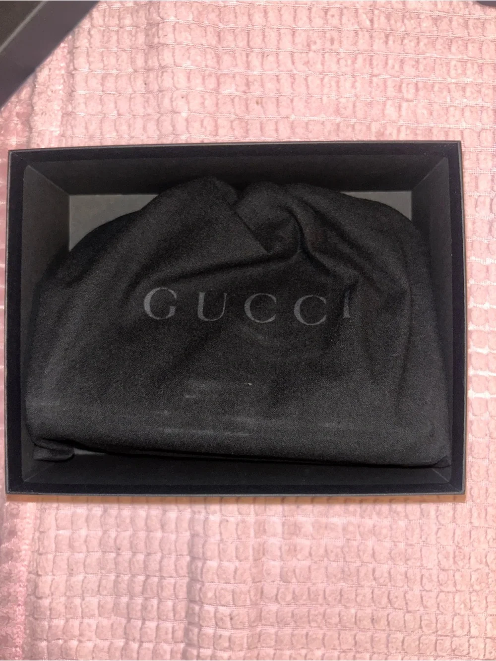 Small pouch with strap and Gucci plaque